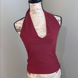 NWT Ann Taylor Deep Red Halter Top ( Size Small)